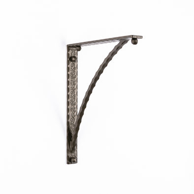 Iron Corbel | Bordeaux 1.5" Wide with Round Support Bar | Finish Oil Bronze Powder Coat