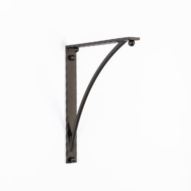 Iron Corbel | Hampton 1.5" Wide with Round Support Bar | Finish Texture Oil Bronze Powder Coat