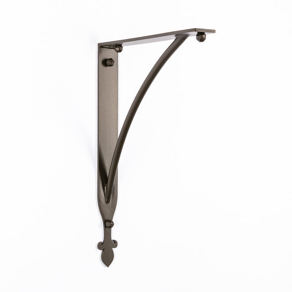 Iron Corbel | Oaklawn with Round Support Bar | Finish Oil Bronze Powder Coat