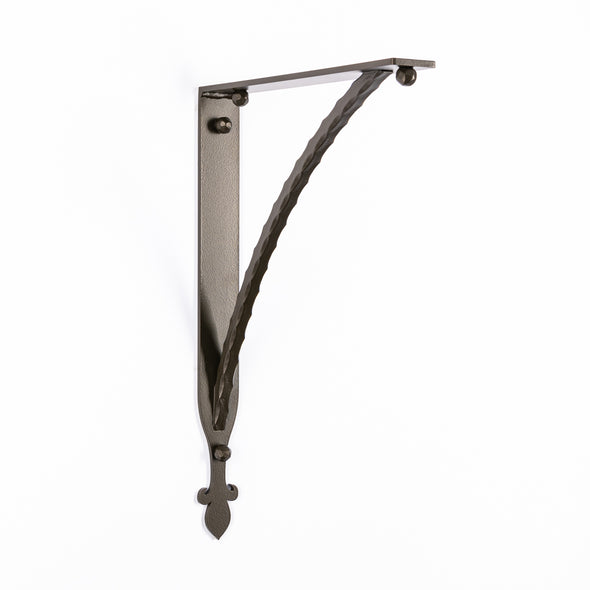 Iron Corbel | Oaklawn with Square Hammered Support Bar | Finish Oil Bronze Powder Coat