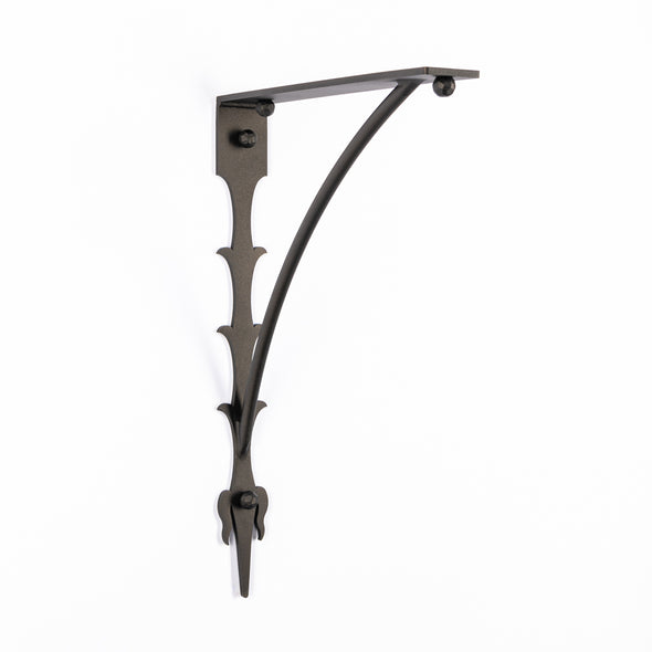 Iron Corbel | Ravensdale with Round Support Bar | Finish Texture Oil Bronze Powder Coat