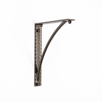 Iron Corbel | Bordeaux 2" Wide with Round Support Bar | Finish Oil Bronze Powder Coat